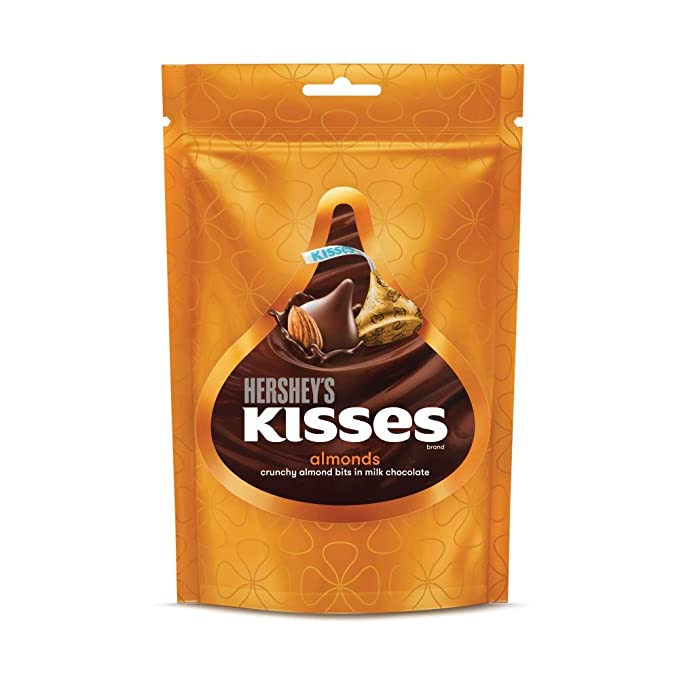 Hershey's Kisses Almond Pouch, 100.8 g